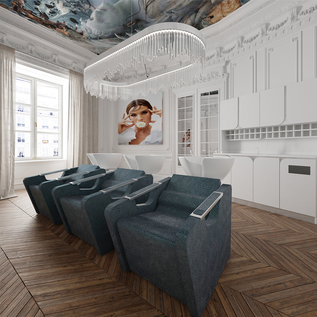Predstavitev opreme Alpeda: Frizerski umivalniki